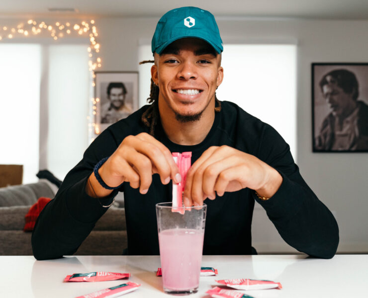 Chase Claypool with the Hydration Replenisher