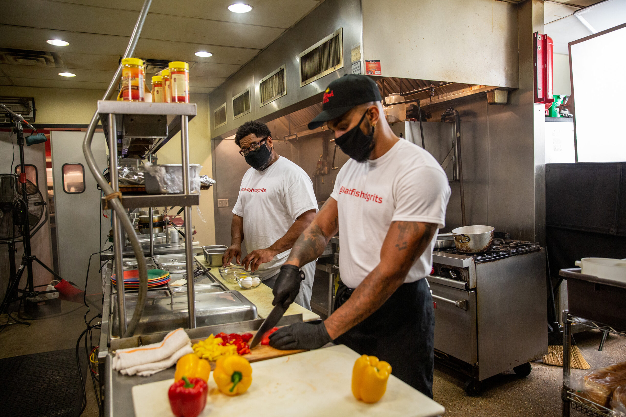 Two Cooks Work in a Black Owned Restaurant